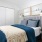 a bedroom with two beds